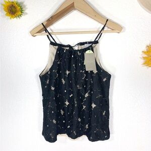 Anthropologie Black Lace Camisole
